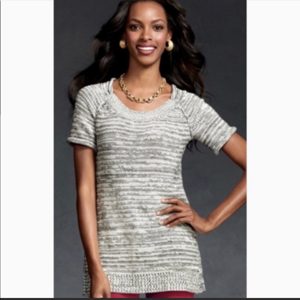 CABi Space Dye Rolled Sleeve Sweater